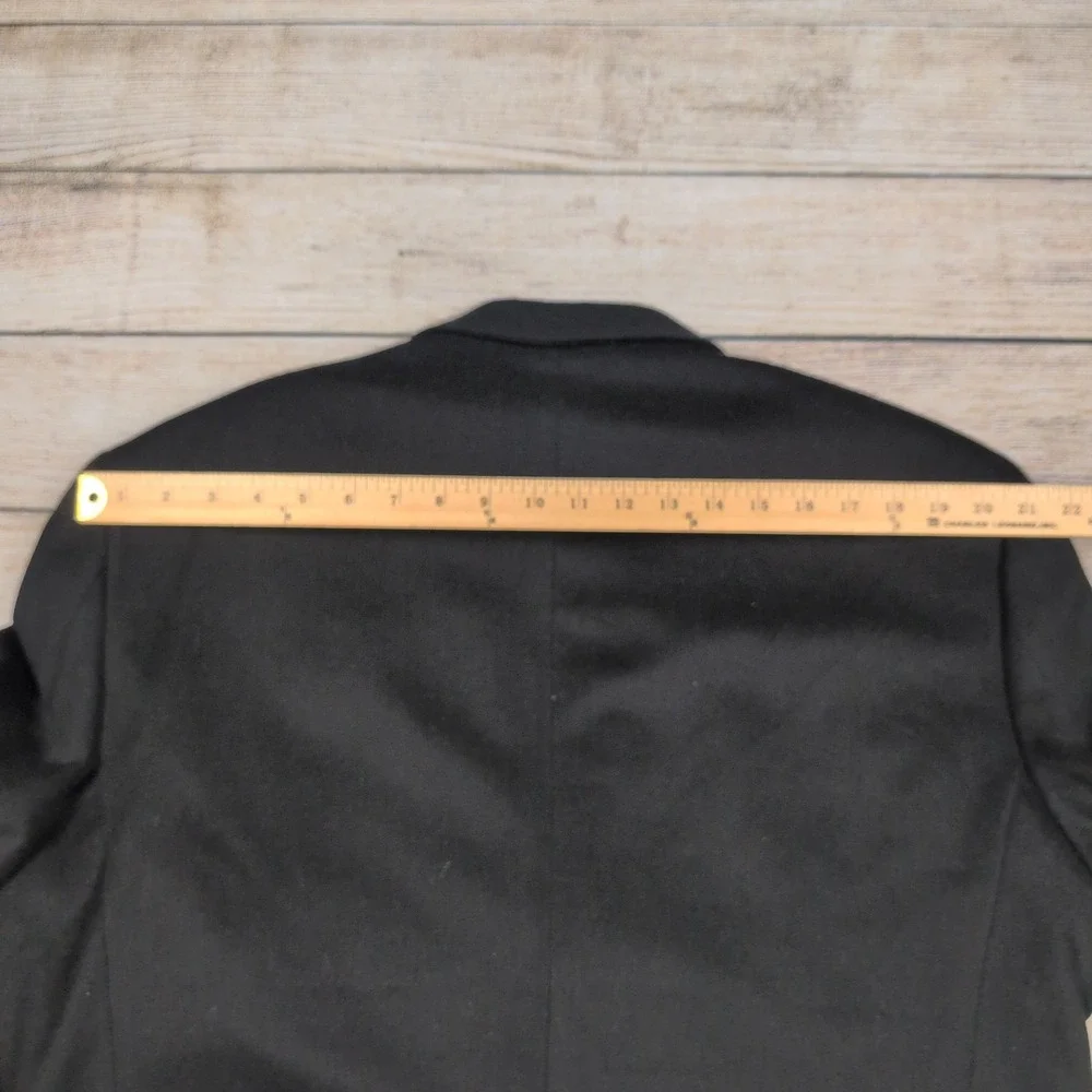 Andrew Fezza Wool Silk‎ Cashmere Black Blazer Jacket Mens 44 L